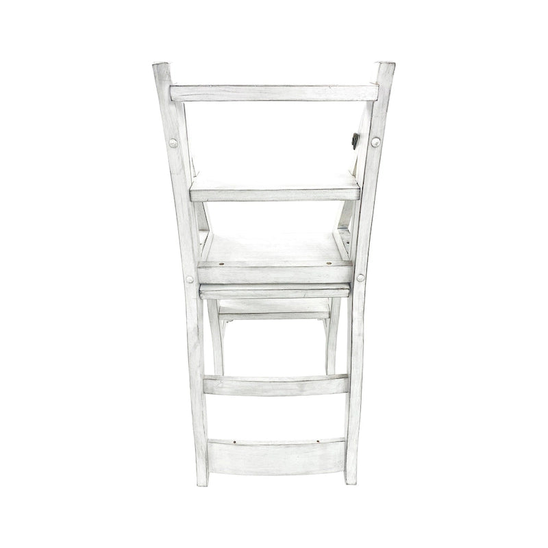Chaise de bibliothèque pliante - Blanc antique