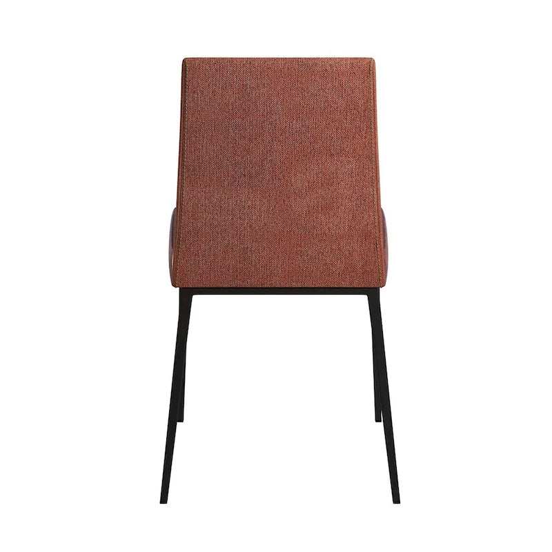 Lot de deux chaises en acier inoxydable marron et rouille
