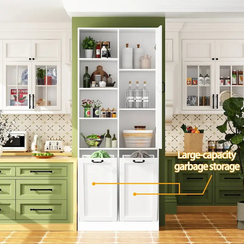 Meuble de buffet blanc élégant avec tiroirs rotatifs Meuble de buanderie