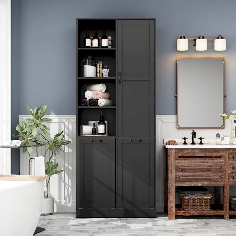 Meuble de buffet blanc élégant avec tiroirs rotatifs Meuble de buanderie