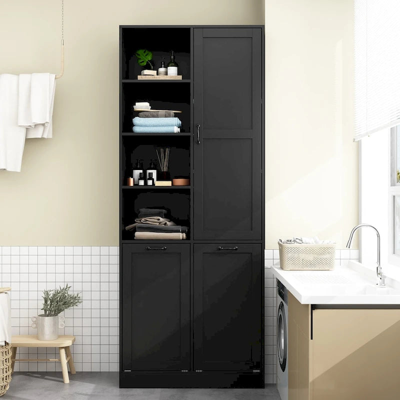 Meuble de buffet blanc élégant avec tiroirs rotatifs Meuble de buanderie