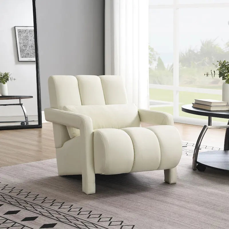 Fauteuil d'appoint moderne rembourré avec coussin