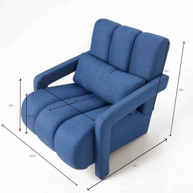 Fauteuil d'appoint moderne rembourré avec coussin