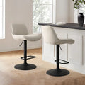 Tabouret de bar pivotant réglable en hauteur à base de 18 po plus large, lot de 2