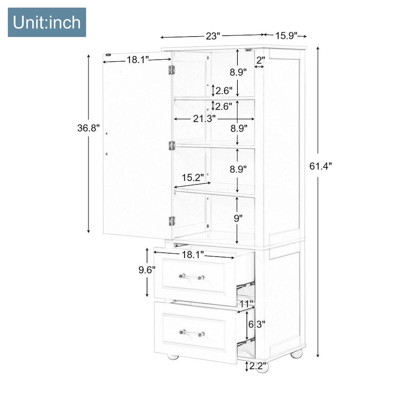 Meuble de rangement haut de salle de bain, Meuble de rangement sur pied