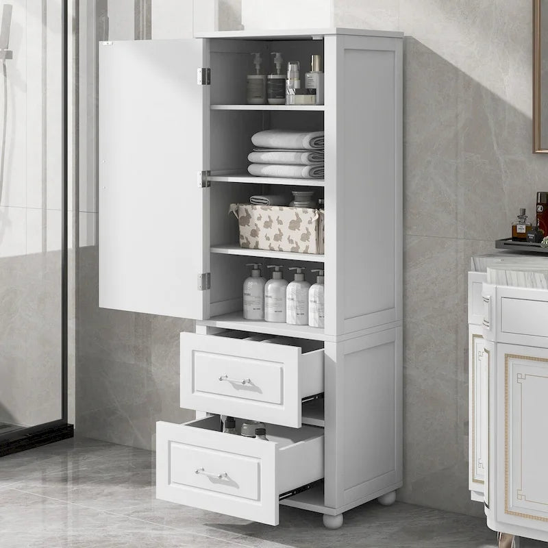 Meuble de rangement haut de salle de bain, Meuble de rangement sur pied