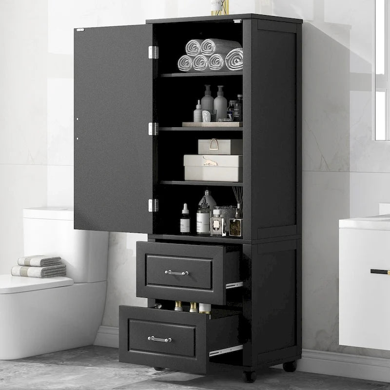 Meuble de rangement haut de salle de bain, Meuble de rangement sur pied