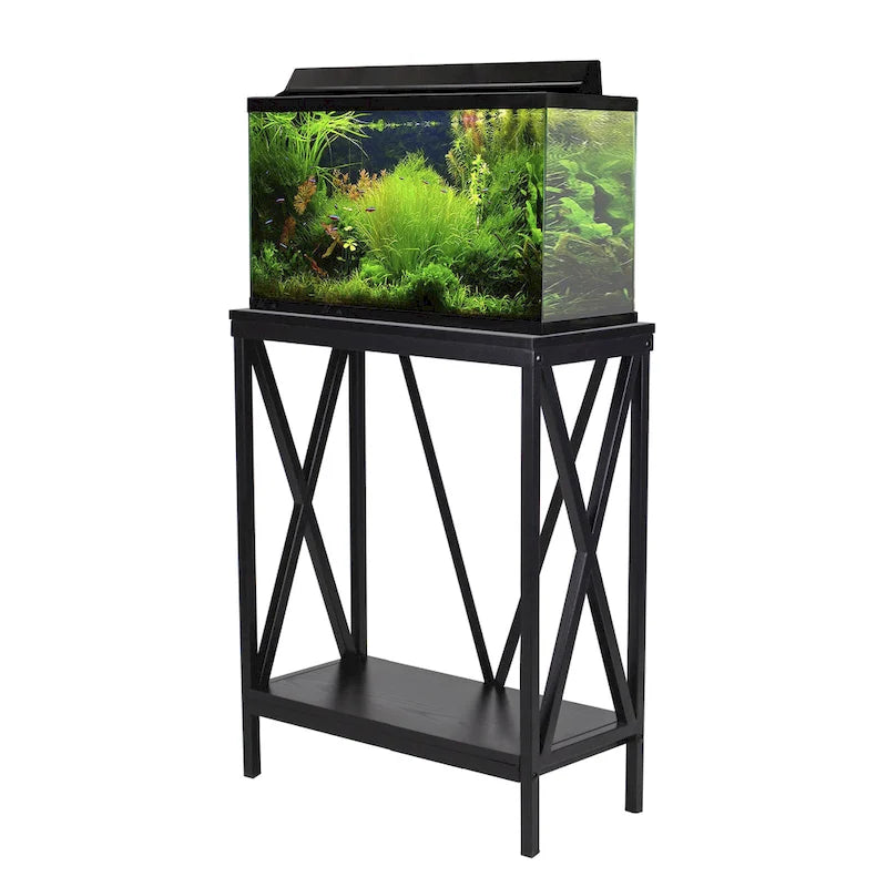 Meuble de support pour aquarium en acier X-Frame de 20 gallons, noir